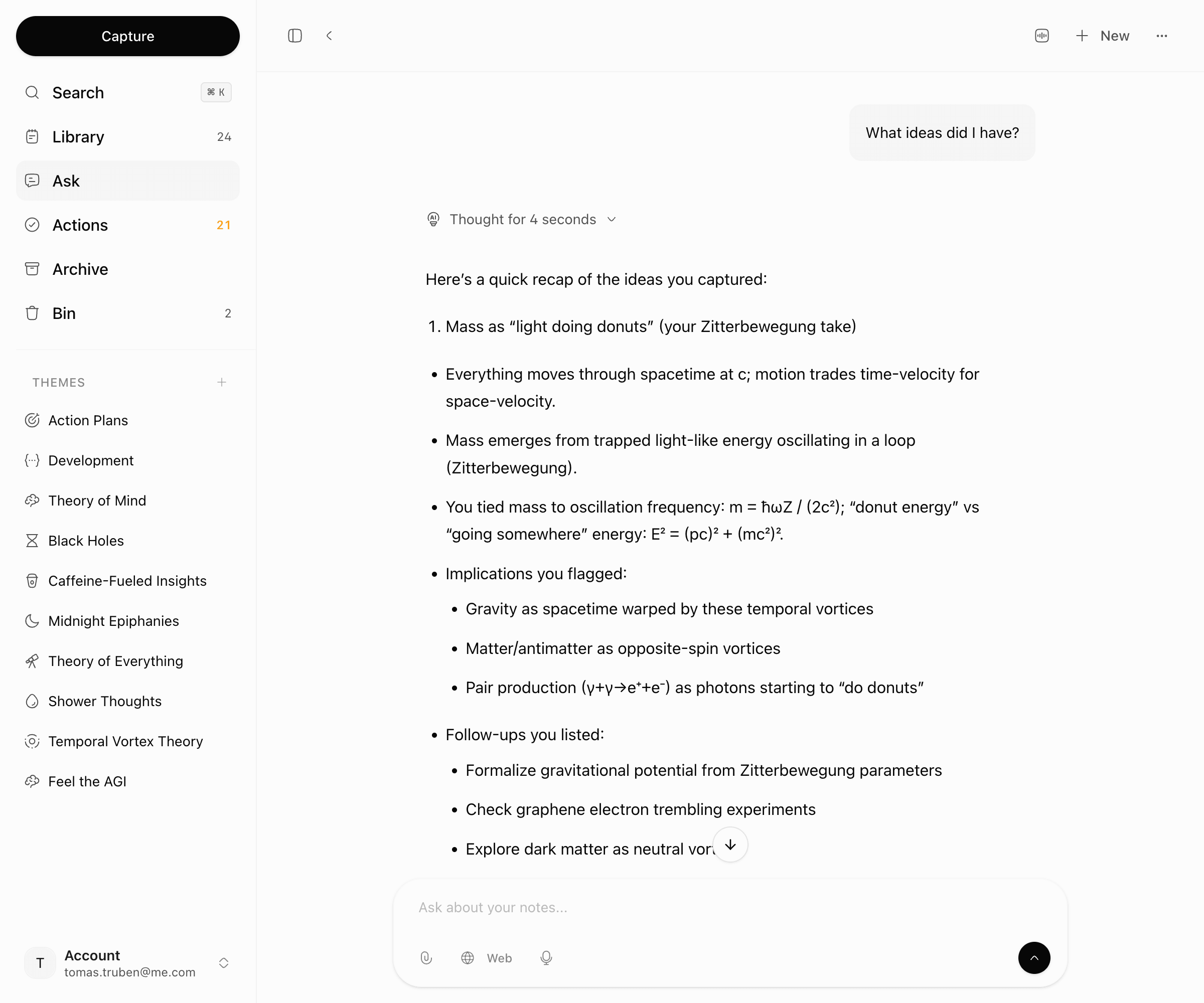 AI Chat — ask your notes anything